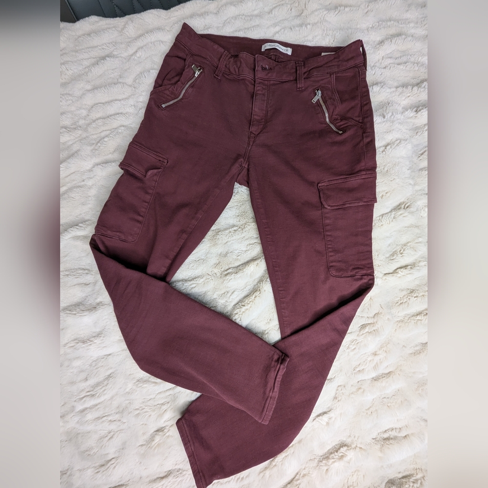 MAVI Women's Burgundy Cargo Jeans